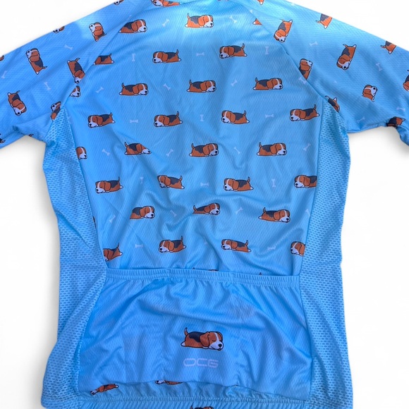 WOMEN'S SLEEPING BEAGLE SHORT SLEEVE CYCLING JERSEY Size 3XL - Picture 4 of 7